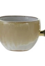 12 oz. Stoneware Mug with Gold Handle