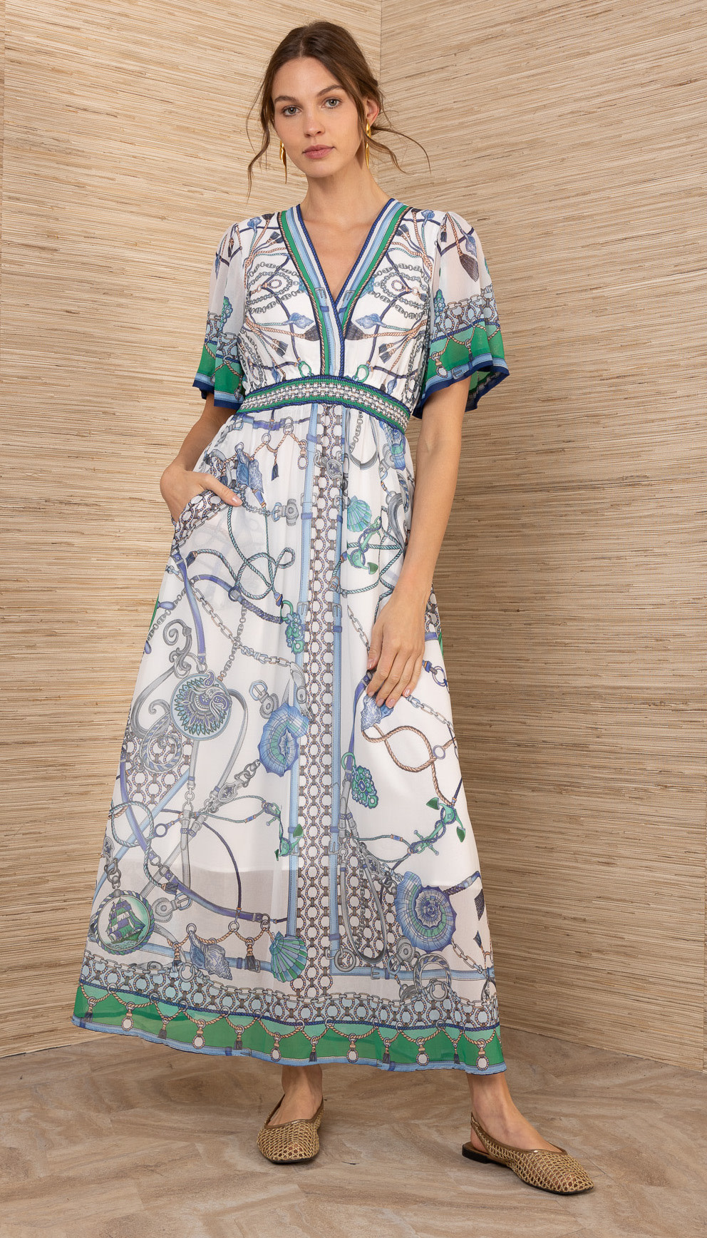 Hale Bob Neve Maxi Dress Blue