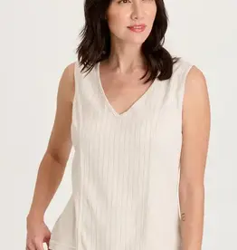 XCVI Siska Pinstripe Tank Sonic Silver