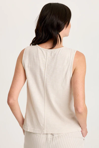 XCVI Siska Pinstripe Tank Sonic Silver