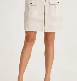 XCVI Myrelle Zip Front Skirt Sonic Silver