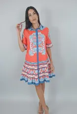 Isla Payal Lisbon Dress Bouquet Coral