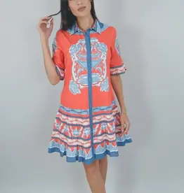 Isla Payal Lisbon Dress Bouquet Coral