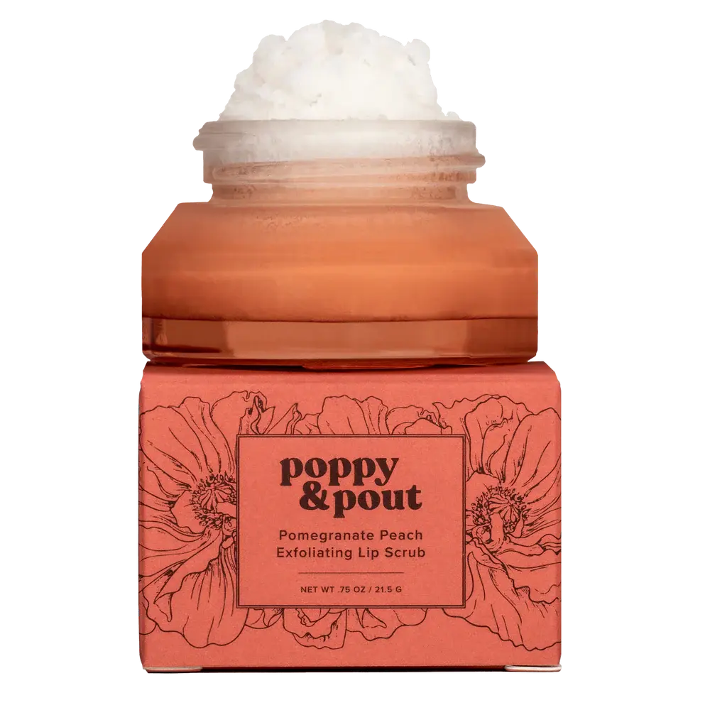 Poppy & Pout Pomegranate Peach Lip Scrub