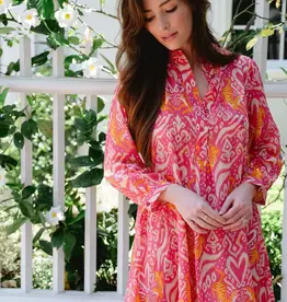 Briton Court Margot Dress Ikat Tiger