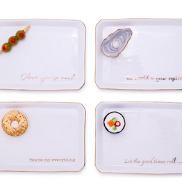 Two's Company Food Themed Trinket Tray