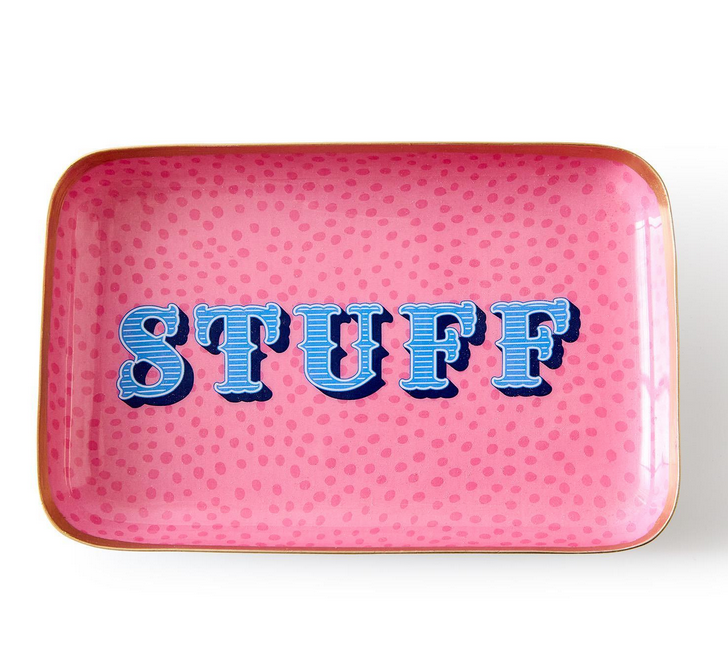 Two's Company Metal Trinket Trays w/ Sayings