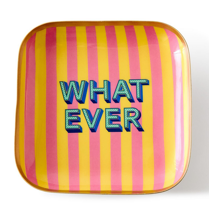 Two's Company Metal Trinket Trays w/ Sayings