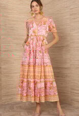 Hale Bob Ruthie Maxi Dress Pink