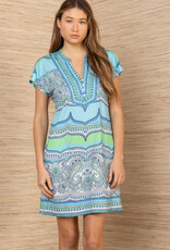 Hale Bob Kaori Dress Turquoise