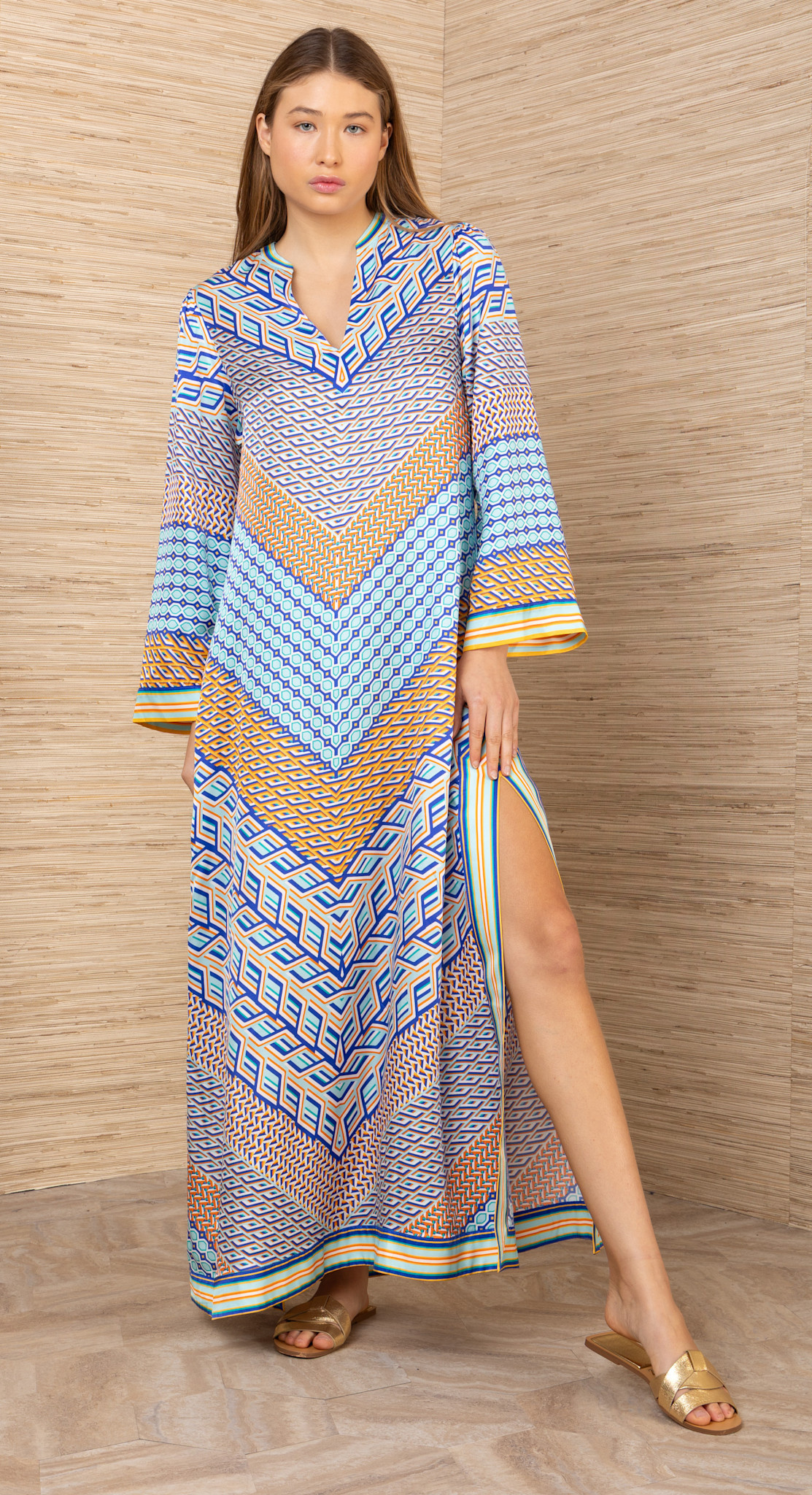 green emerald velvet dress Hale Bob Estella Flowing Maxi Dress