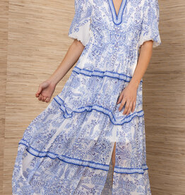 Hale Bob Buttercup Maxi Dress Blue