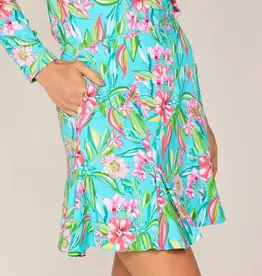 G Lifestyle Flare Godet Skort Blooming Flower