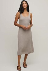 Barefoot Dreams CozyChic Rib Midi Dress Beach Rock