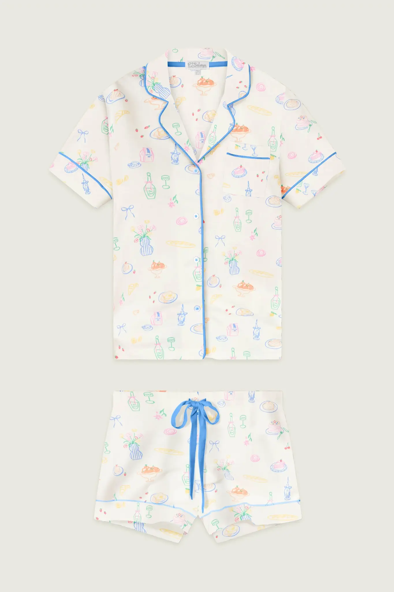 PJ Salvage Parisian Picnic Short PJ Set