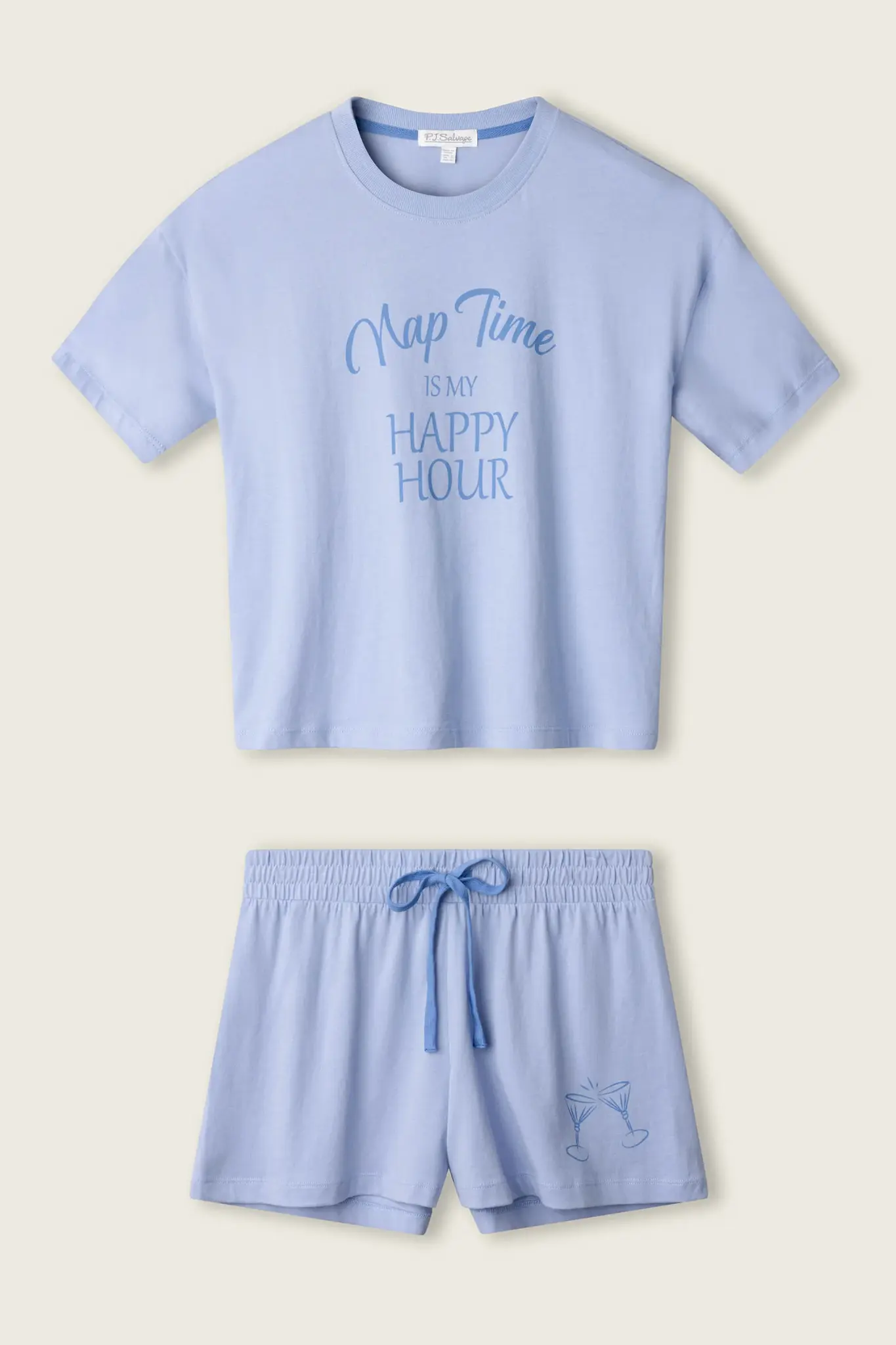 PJ Salvage Nap Time Is My Happy Hour Softee Set