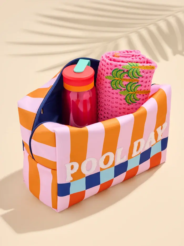 Shiraleah "Pool Day" Oversized Zip Pouch