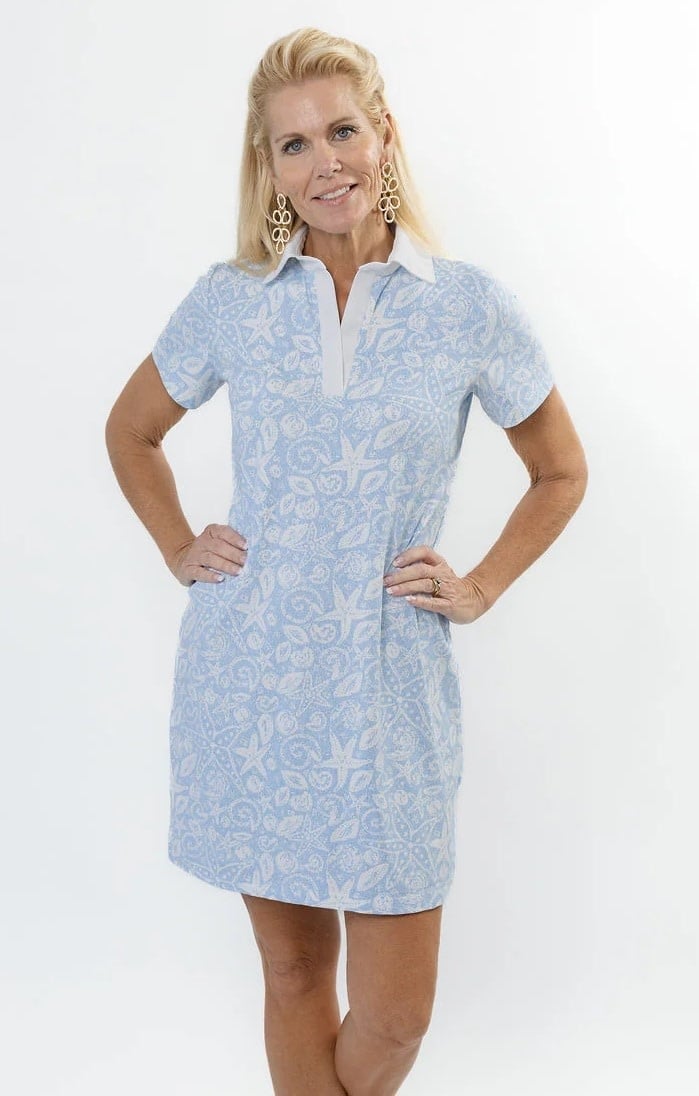 Sailor Sailor Polo Dress Sea Life Blue
