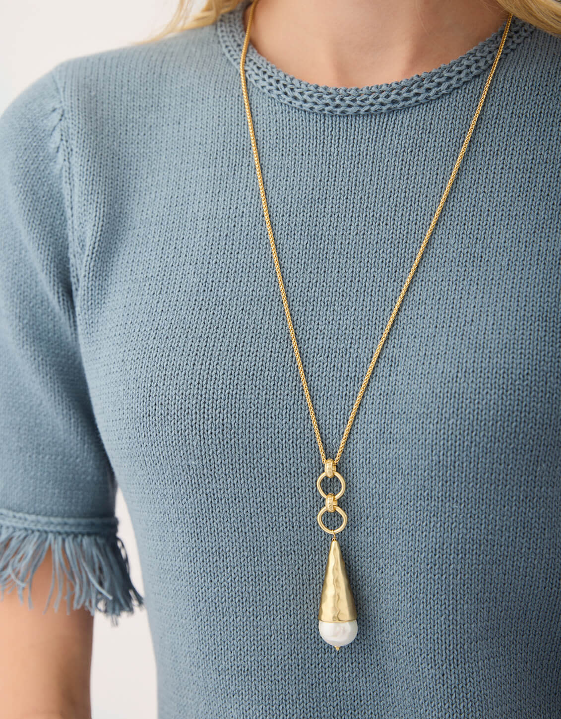 Spartina St. Augustine Necklace 28" Pearl