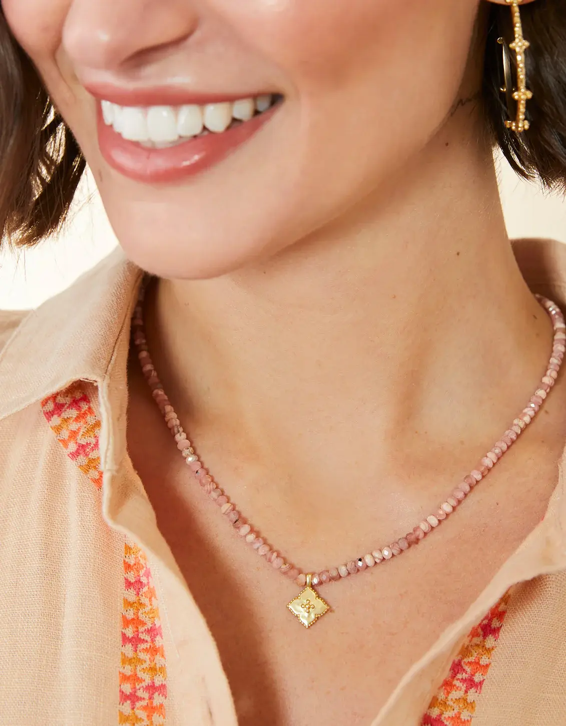 Spartina Richmond Hill Necklace 17.5" Pink