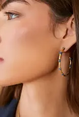 Spartina Calm Waters Hoop Earrings Blue