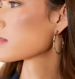 Spartina Calm Waters Hoop Earrings Blue