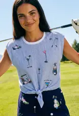 Vilagallo Golf Tee Blue Stripes