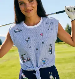 Vilagallo Golf Tee Blue Stripes