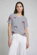 Vilagallo Embroidered Tee Stripes