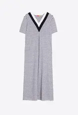 Vilagallo Navy Stripe Maxi Dress