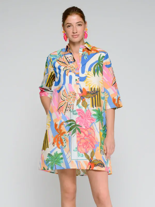 Vilagallo Palm Dress Multi