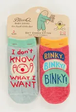 Blue Q Baby Socks Binky