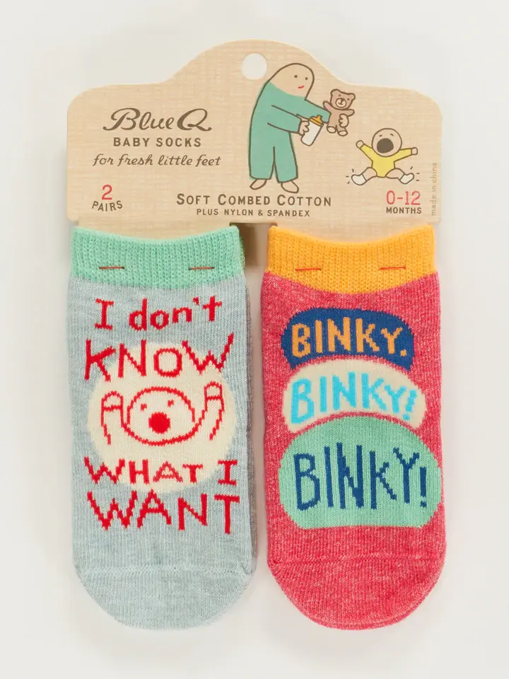 Blue Q Baby Socks Binky