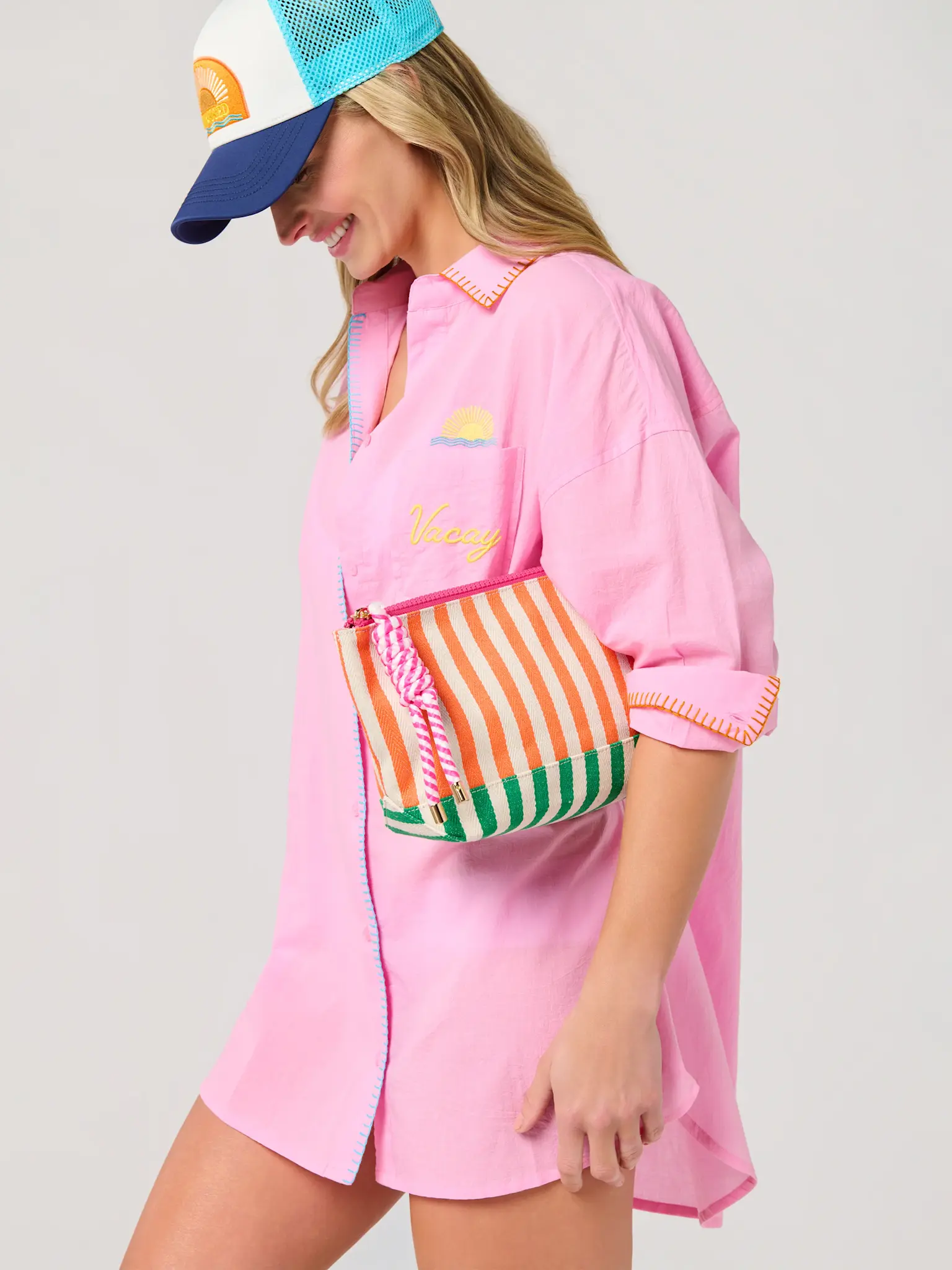 Shiraleah Port Stripe Pouch Multi