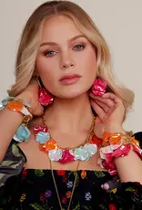 Zenzii Iridescent Petal Cluster Necklace