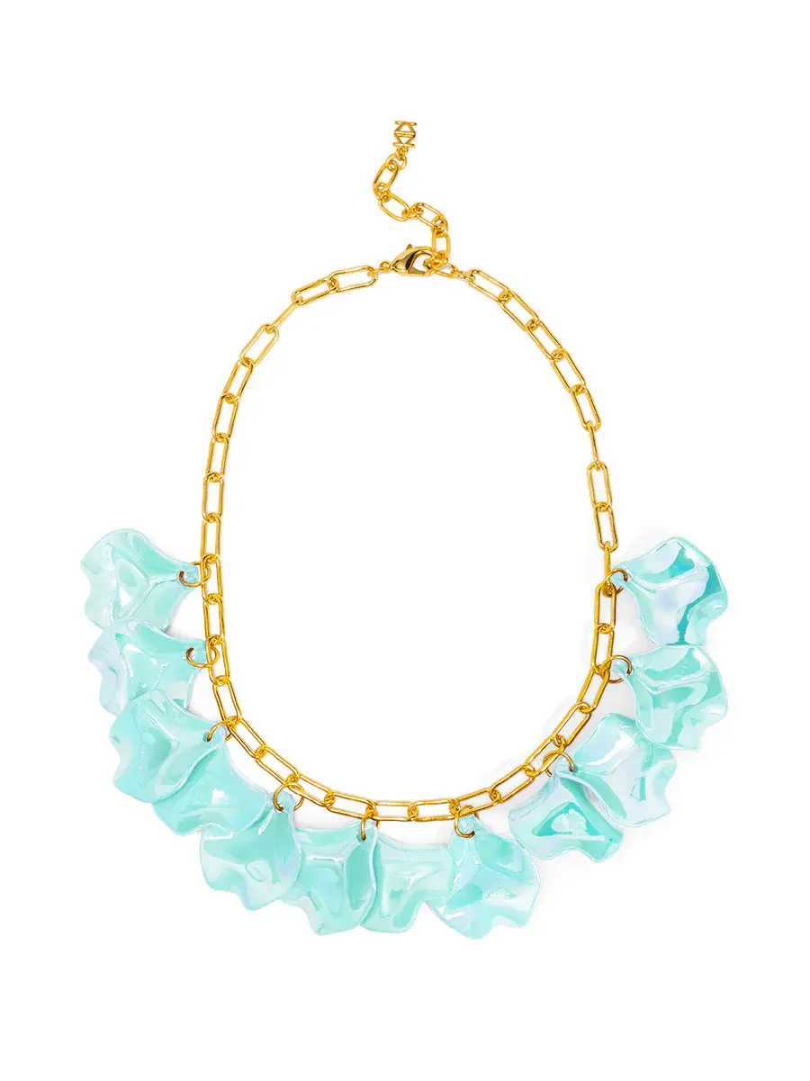 Zenzii Iridescent Petal Cluster Necklace