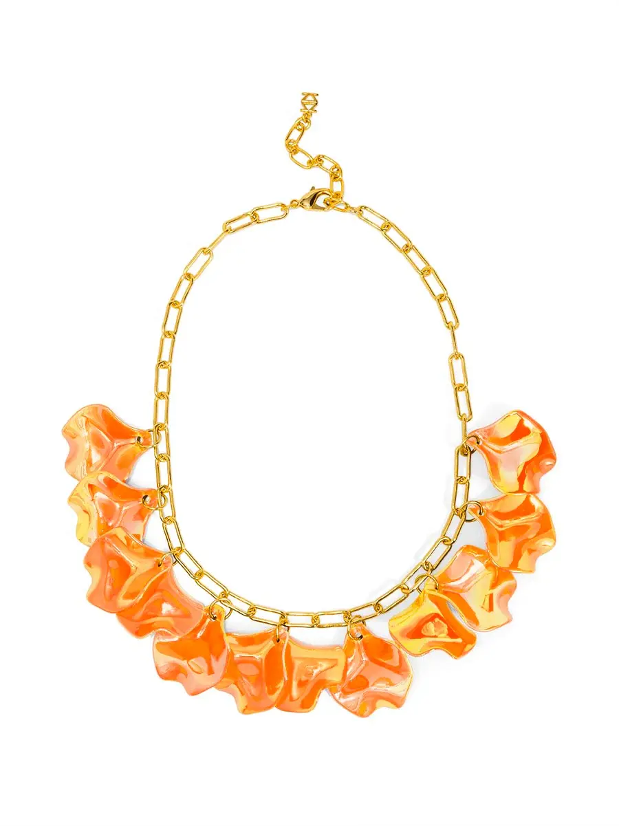 Zenzii Iridescent Petal Cluster Necklace
