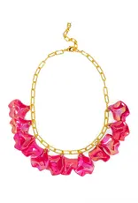 Zenzii Iridescent Petal Cluster Necklace