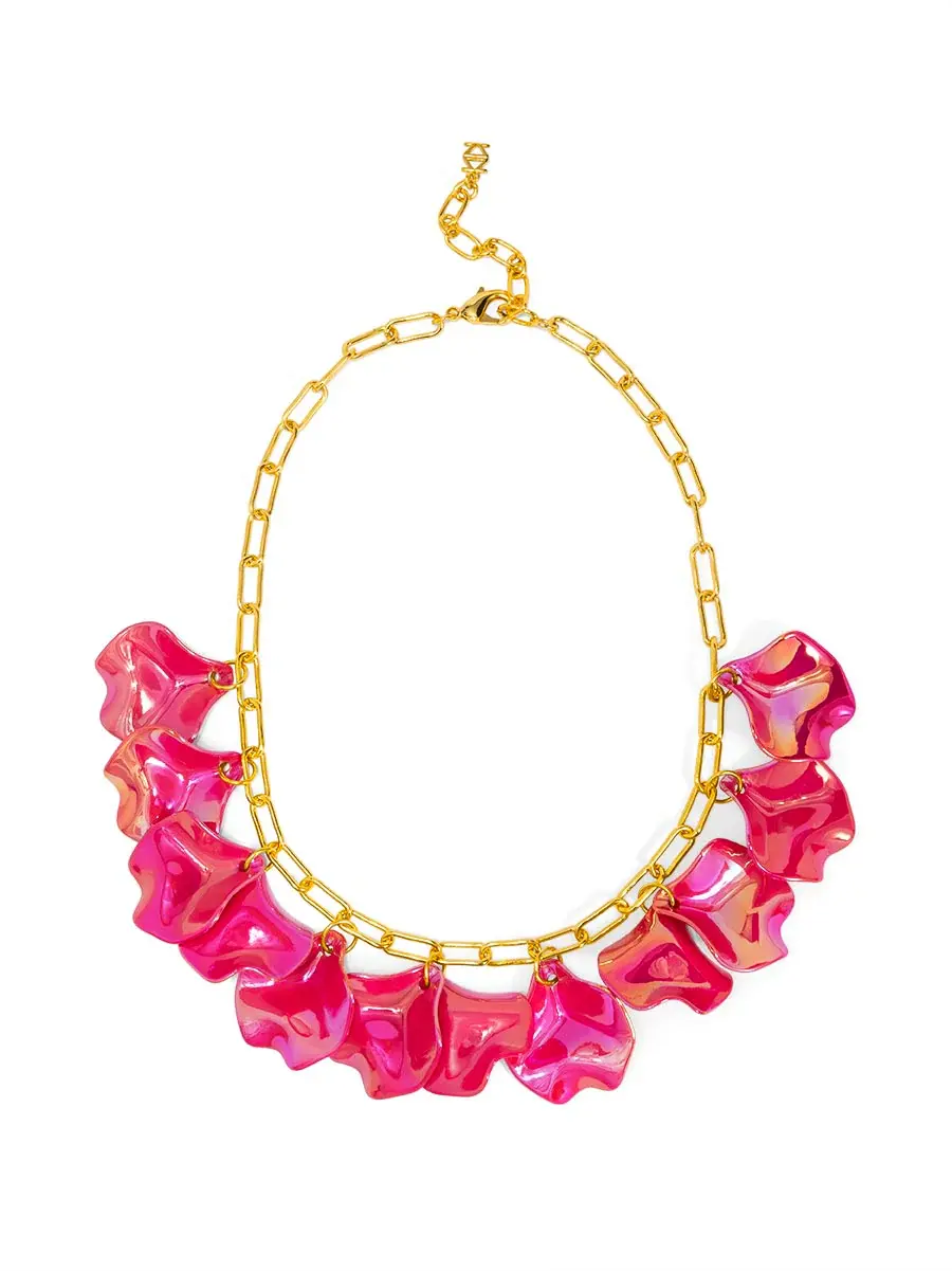 Zenzii Iridescent Petal Cluster Necklace