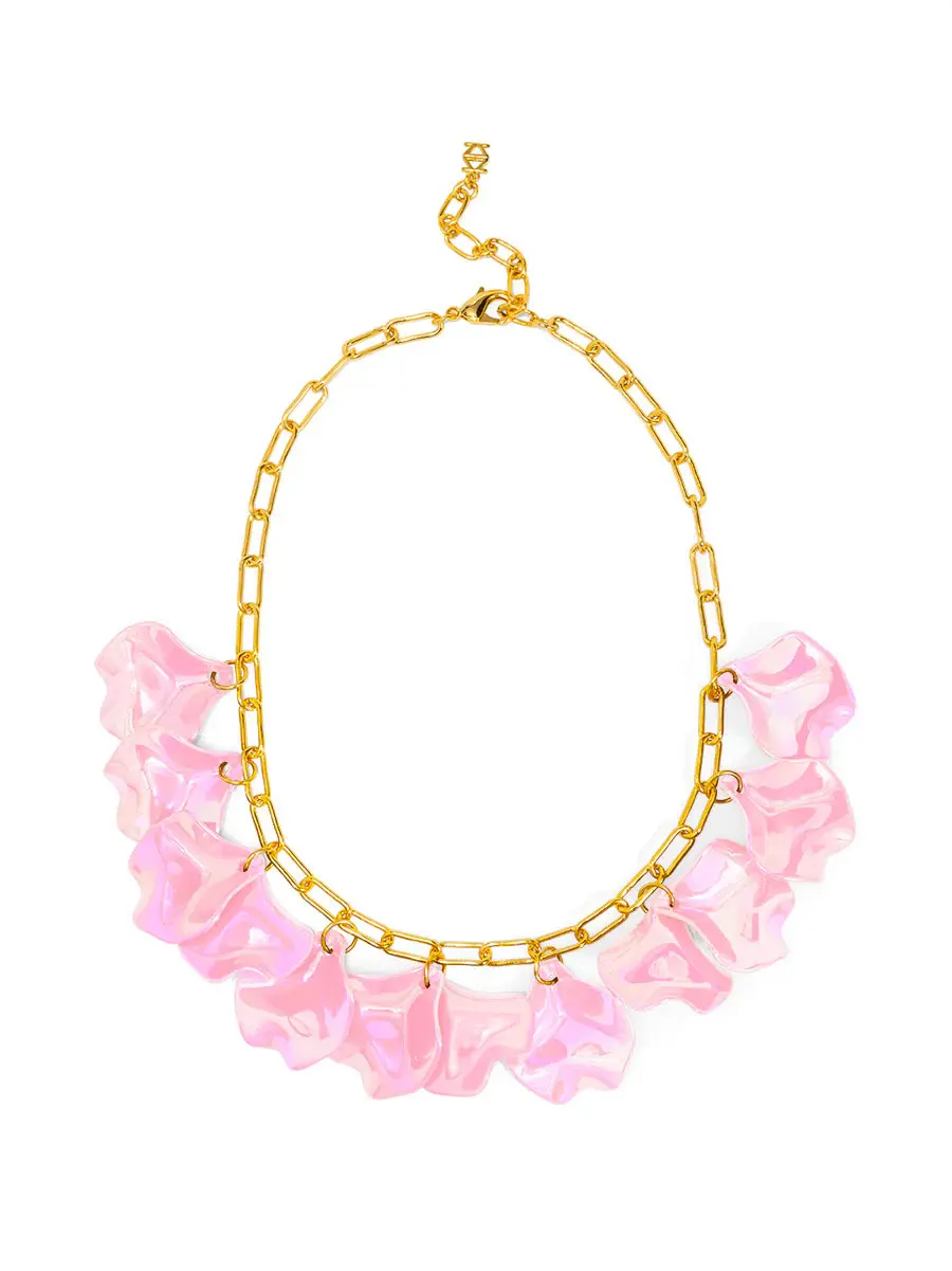 Zenzii Iridescent Petal Cluster Necklace