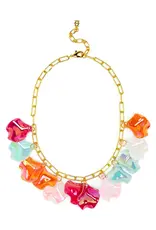 Zenzii Iridescent Petal Cluster Necklace