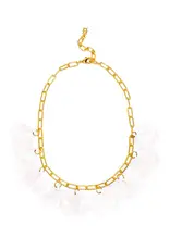 Zenzii Iridescent Petal Cluster Necklace