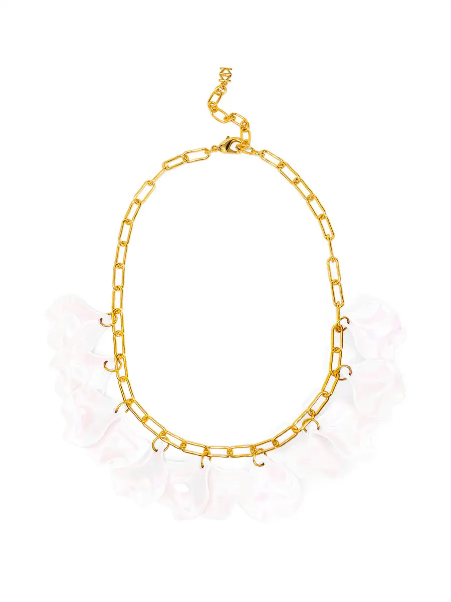 Zenzii Iridescent Petal Cluster Necklace