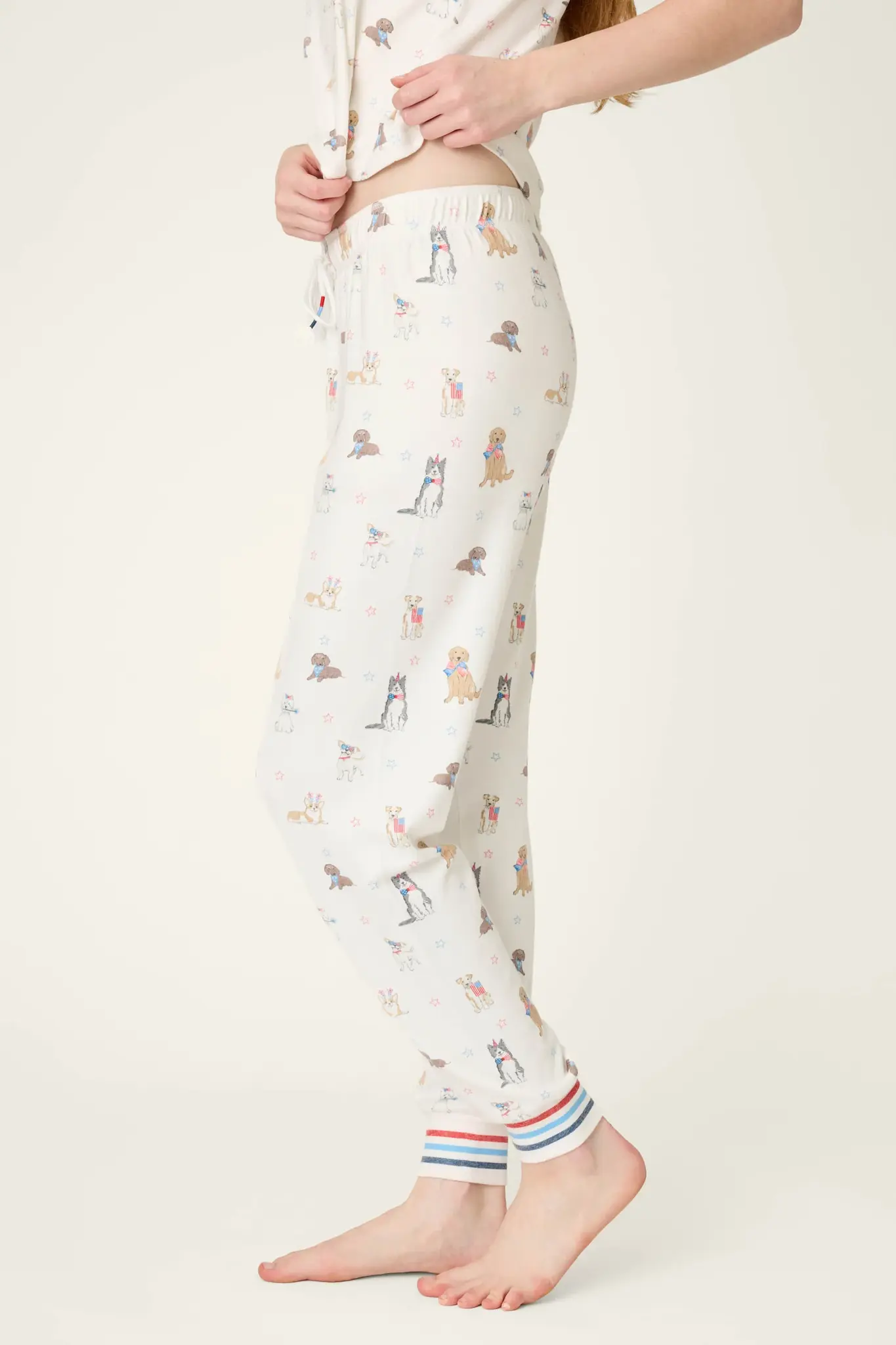 PJ Salvage Red, White, & Woof Pup Joggers