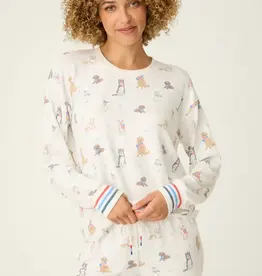 PJ Salvage Red, White, & Woof Pup Top