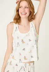 PJ Salvage Red, White, & Woof Pup Tank Top