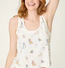 PJ Salvage Red, White, & Woof Pup Tank Top