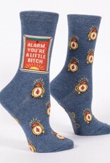 Blue Q Womens Sock Alarm, Your're A Little Bitch