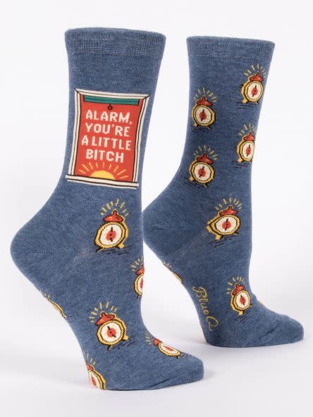 Blue Q Womens Sock Alarm, Your're A Little Bitch