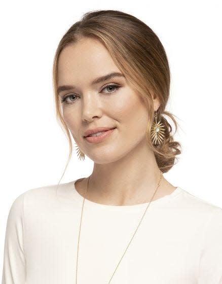 Spartina Palm Earrings Aqua